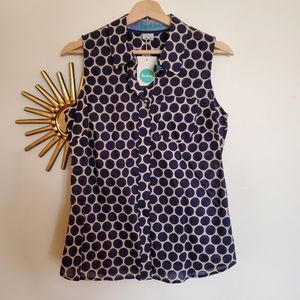 Boden Sleeveless Dot Shirt
